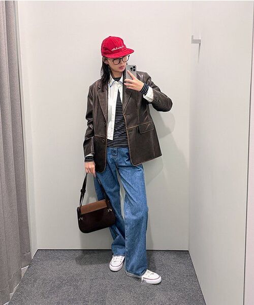 LEATHERY（レザリー）の「ウォッシュドレザーブレザー [WASHED BROWN]（テーラードジャケット・レディース・その他・FREE）」の11枚目の写真