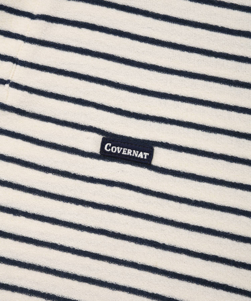 COVERNAT(カバーナット)の「テリーストライプオープンカラーTシャツネイビー(ポロシャツ・レディース・その他・SMALL/MEDIUM/LARGE/X-LARGE/XX-LARGE)」の4枚目の写真