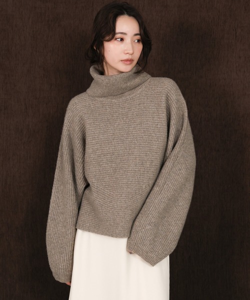 select MOCA Et(セレクトモカエト)の「【Et】Long Turtleneck Knit(ニット/セーター・レディース・モカ/ブラック・FREE)」の1枚目の写真