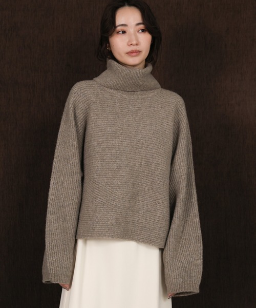 select MOCA Et(セレクトモカエト)の「【Et】Long Turtleneck Knit(ニット/セーター・レディース・モカ/ブラック・FREE)」の7枚目の写真