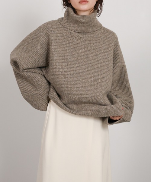 select MOCA Et(セレクトモカエト)の「【Et】Long Turtleneck Knit(ニット/セーター・レディース・モカ/ブラック・FREE)」の11枚目の写真