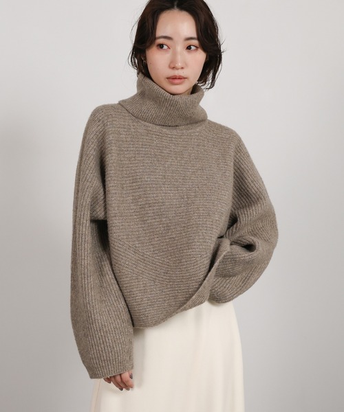 select MOCA Et(セレクトモカエト)の「【Et】Long Turtleneck Knit(ニット/セーター・レディース・モカ/ブラック・FREE)」の9枚目の写真
