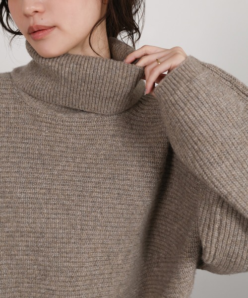 select MOCA Et(セレクトモカエト)の「【Et】Long Turtleneck Knit(ニット/セーター・レディース・モカ/ブラック・FREE)」の10枚目の写真