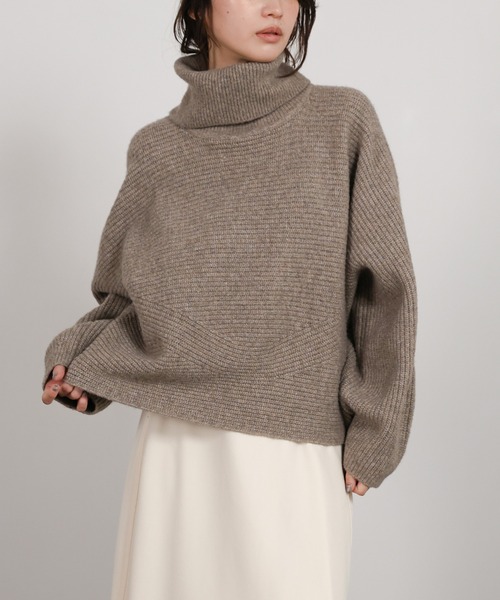 select MOCA Et(セレクトモカエト)の「【Et】Long Turtleneck Knit(ニット/セーター・レディース・モカ/ブラック・FREE)」の5枚目の写真
