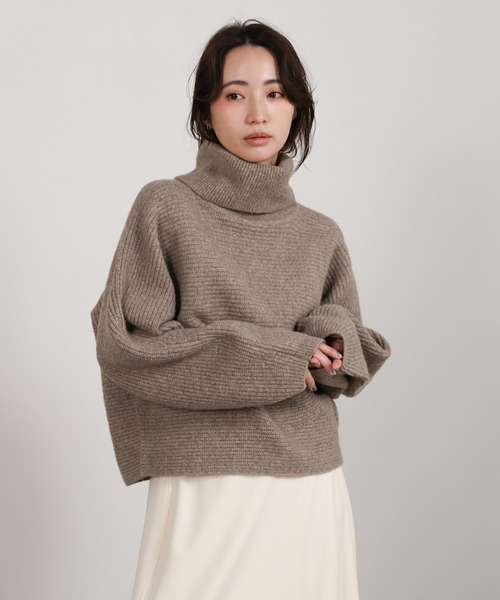 select MOCA Et(セレクトモカエト)の「【Et】Long Turtleneck Knit(ニット/セーター・レディース・モカ/ブラック・FREE)」の6枚目の写真