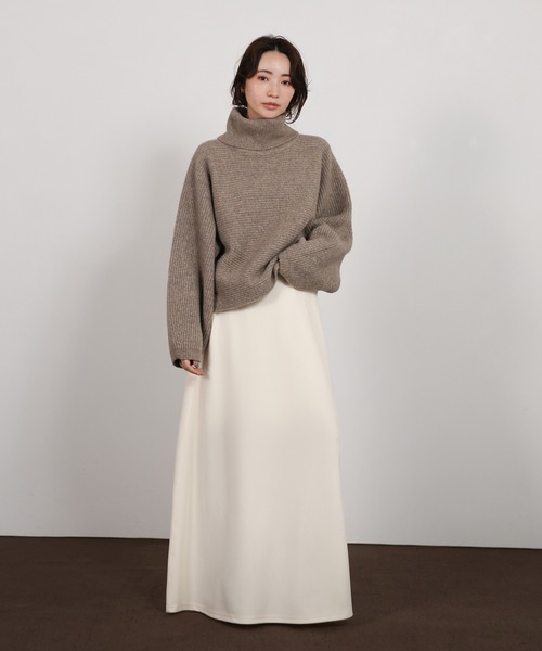 select MOCA Et(セレクトモカエト)の「【Et】Long Turtleneck Knit(ニット/セーター・レディース・モカ/ブラック・FREE)」の3枚目の写真
