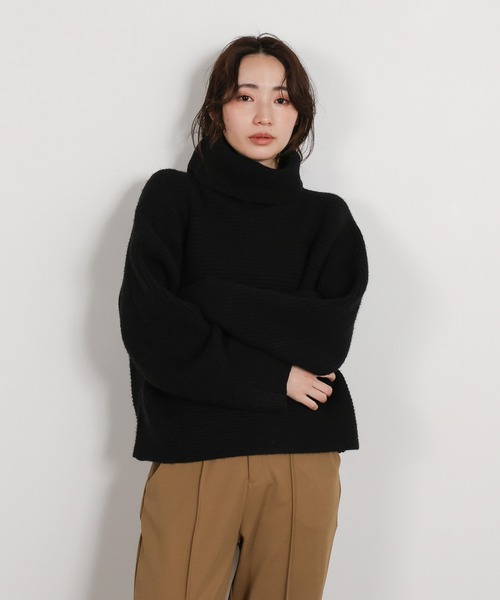 select MOCA Et(セレクトモカエト)の「【Et】Long Turtleneck Knit(ニット/セーター・レディース・モカ/ブラック・FREE)」の19枚目の写真