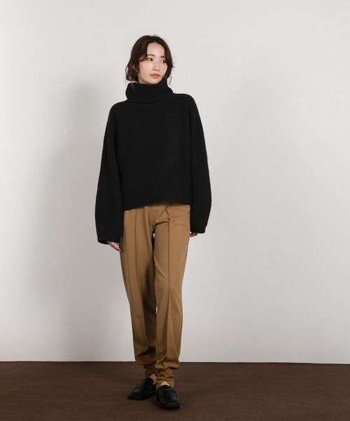 select MOCA Et(セレクトモカエト)の「【Et】Long Turtleneck Knit(ニット/セーター・レディース・モカ/ブラック・FREE)」の4枚目の写真