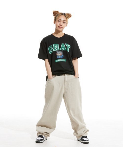 CREAM SODA LAB(クリームソーダラボ)の「グレー ロゴ 半袖Tシャツ ブラック グリーン(Tシャツ/カットソー・メンズ・その他・LARGE/MEDIUM/X-LARGE/XX-LARGE)」の6枚目の写真