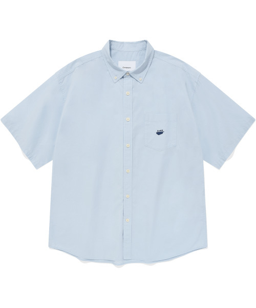 COVERNAT(カバーナット)の「ウェイルロゴコットンハーフシャツライトブルー(シャツ/ブラウス・レディース・その他・LARGE/X-LARGE/XX-LARGE/SMALL)」の1枚目の写真