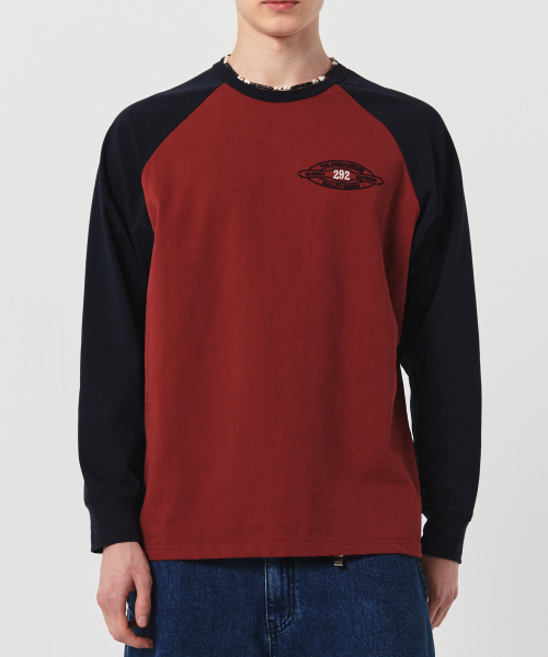 GARDEN EXPRESS(ガーデンエクスプレス)の「EMBROIDERED REGLAN T-SHIRT (brick mix)(Tシャツ/カットソー・メンズ・その他・LARGE)」の1枚目の写真