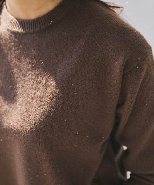 スーパーファインメリノウールスパンコールニット（ニット/セーター