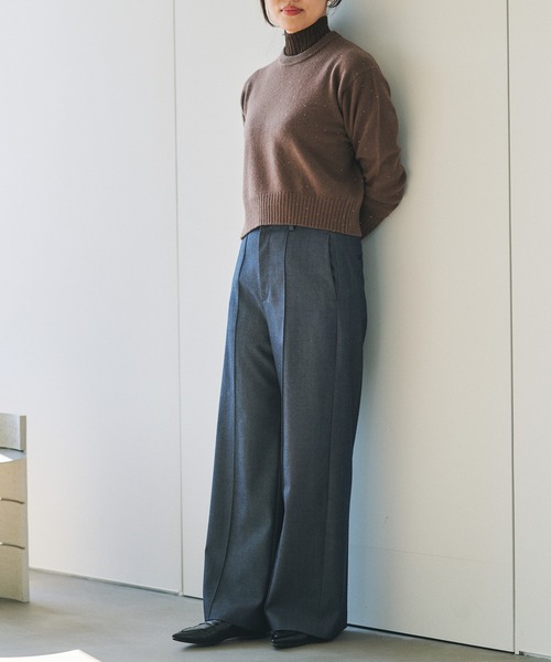 ROPE'（ロペ）の「スーパーファインメリノウールスパンコールニット（ニット/セーター・レディース・ブラック/ブラウン/ピンク・FREE）」の4枚目の写真