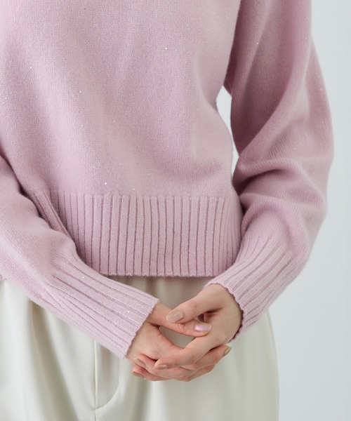 ROPE'（ロペ）の「スーパーファインメリノウールスパンコールニット（ニット/セーター・レディース・ブラック/ブラウン/ピンク・FREE）」の17枚目の写真