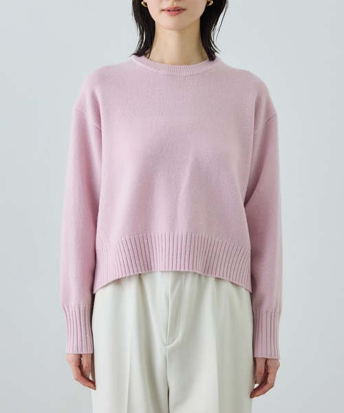 ROPE'（ロペ）の「スーパーファインメリノウールスパンコールニット（ニット/セーター・レディース・ブラック/ブラウン/ピンク・FREE）」の18枚目の写真