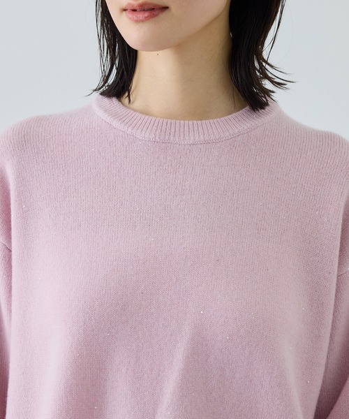 スーパーファインメリノウールスパンコールニット（ニット/セーター