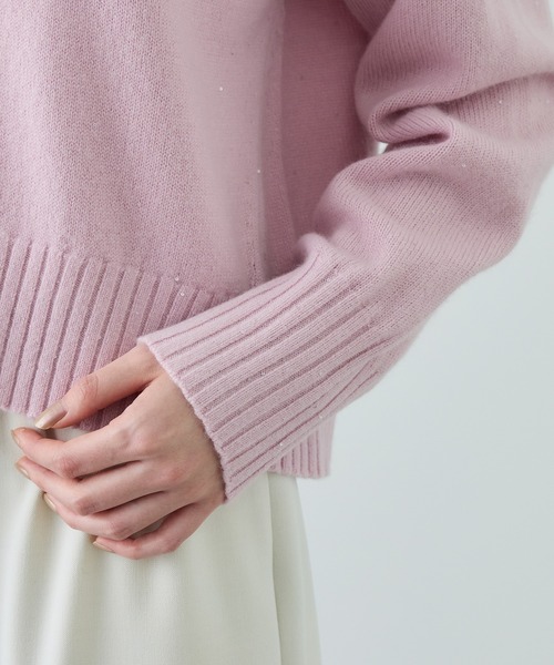 ROPE'（ロペ）の「スーパーファインメリノウールスパンコールニット（ニット/セーター・レディース・ブラック/ブラウン/ピンク・FREE）」の16枚目の写真