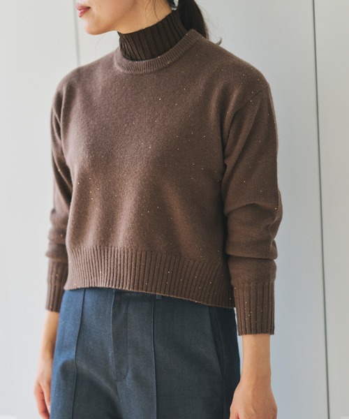 ROPE'（ロペ）の「スーパーファインメリノウールスパンコールニット（ニット/セーター・レディース・ブラック/ブラウン/ピンク・FREE）」の15枚目の写真