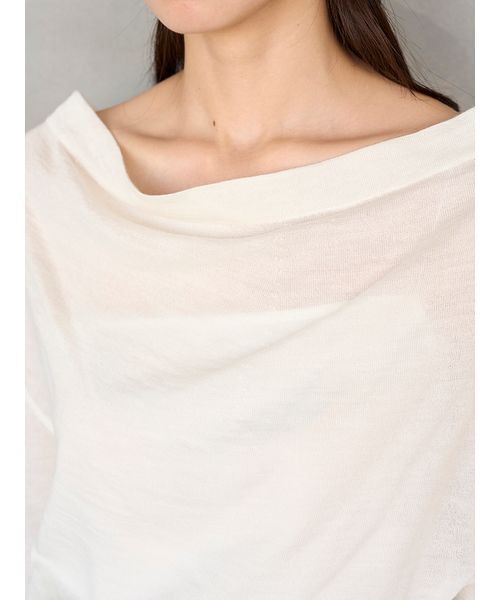 SNIDEL（スナイデル）の「ドレープニットトップス（ニット/セーター・レディース・ライトピンク/アイボリー/レッド/チャコールグレー・F）」の10枚目の写真