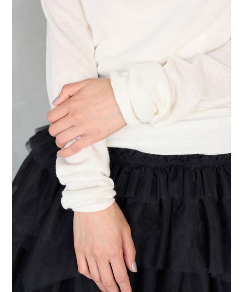 SNIDEL（スナイデル）の「ドレープニットトップス（ニット/セーター・レディース・ライトピンク/アイボリー/レッド/チャコールグレー・F）」の11枚目の写真