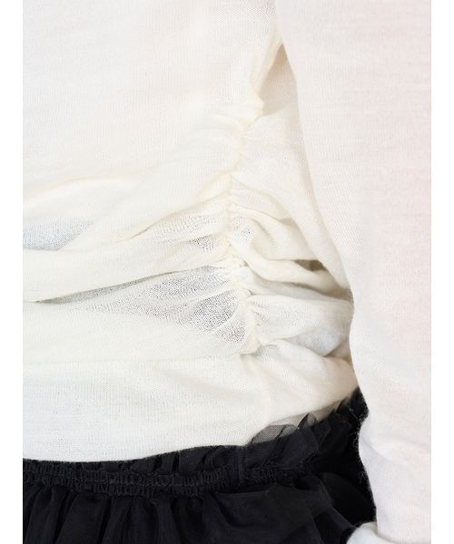 SNIDEL（スナイデル）の「ドレープニットトップス（ニット/セーター・レディース・ライトピンク/アイボリー/レッド/チャコールグレー・F）」の13枚目の写真