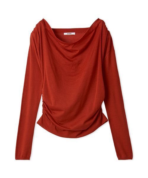 SNIDEL（スナイデル）の「ドレープニットトップス（ニット/セーター・レディース・ライトピンク/アイボリー/レッド/チャコールグレー・F）」の19枚目の写真