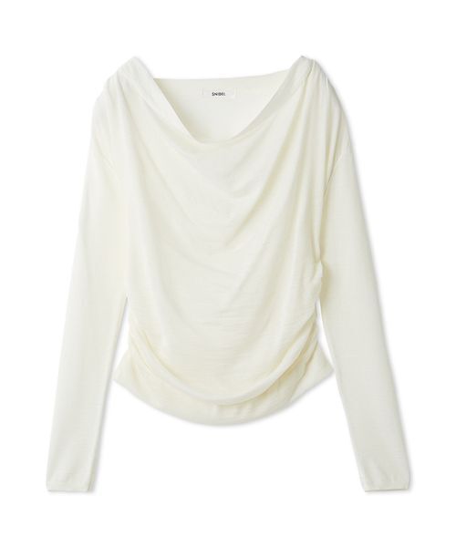 SNIDEL（スナイデル）の「ドレープニットトップス（ニット/セーター・レディース・ライトピンク/アイボリー/レッド/チャコールグレー・F）」の18枚目の写真