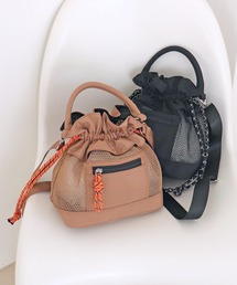 COLDE （コルデ）の「メッシュフリル巾着2wayバッグ【詳細動画あり】（ショルダーバッグ）」