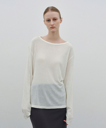 Back String Wool T-Shirt (Ivory)