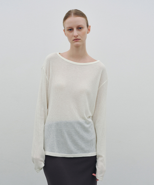 NEEV(ニーヴ)の「Back String Wool T-Shirt (Ivory)(Tシャツ/カットソー・レディース・その他・FREE)」の1枚目の写真