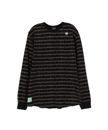 WAFFLE LS TEE BLACK