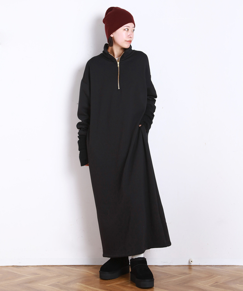 EVERYDAY I LIKE.（エヴリディアイライク）の「*ウォームジップドレス（ワンピース・レディース・ブラウン/ブラック・36/38）」の6枚目の写真