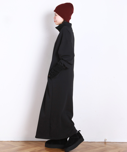 EVERYDAY I LIKE.（エヴリディアイライク）の「*ウォームジップドレス（ワンピース・レディース・ブラウン/ブラック・36/38）」の7枚目の写真