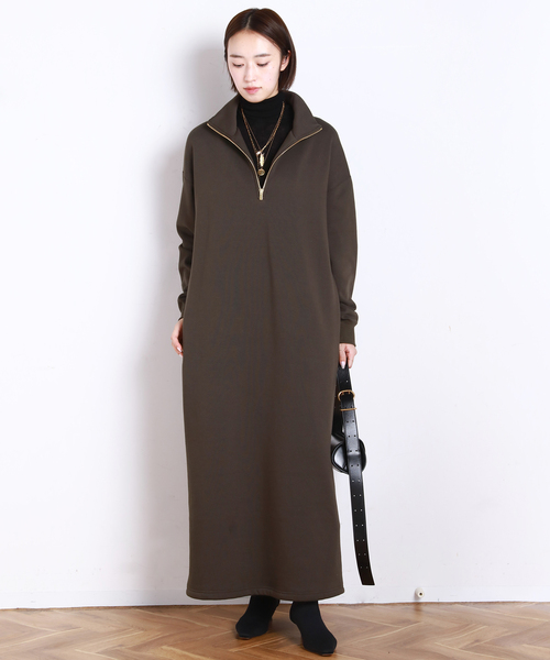 EVERYDAY I LIKE.（エヴリディアイライク）の「*ウォームジップドレス（ワンピース・レディース・ブラウン/ブラック・36/38）」の10枚目の写真