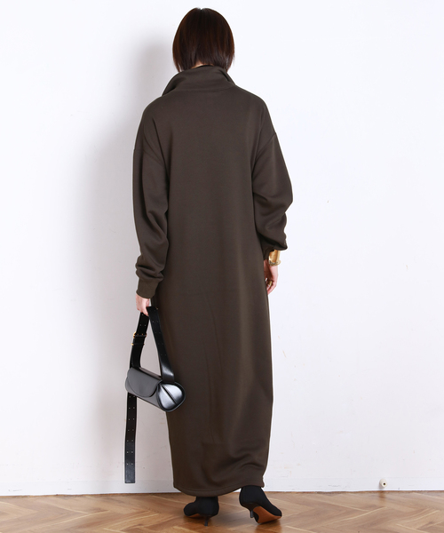 EVERYDAY I LIKE.（エヴリディアイライク）の「*ウォームジップドレス（ワンピース・レディース・ブラウン/ブラック・36/38）」の12枚目の写真