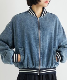 A.D.C.L.（エーディーシーエル）の「ストライプリブ デニムスタジャン（スタジャン）」