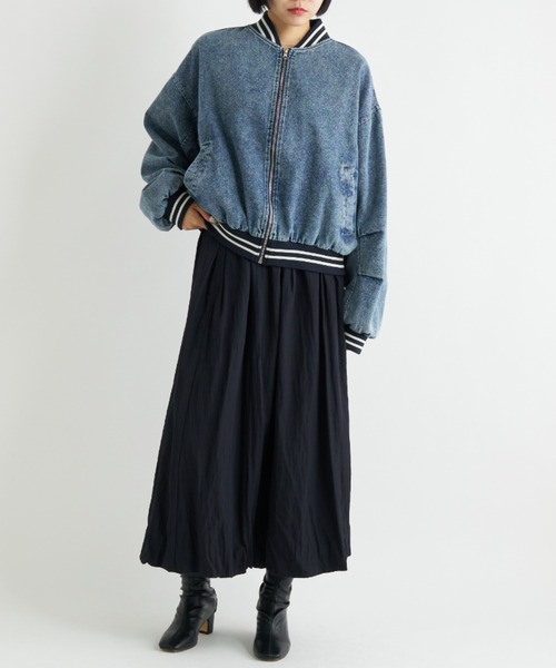 A.D.C.L.（エーディーシーエル）の「ストライプリブ デニムスタジャン（スタジャン・レディース・ブルー/ブラック・L/M）」の18枚目の写真