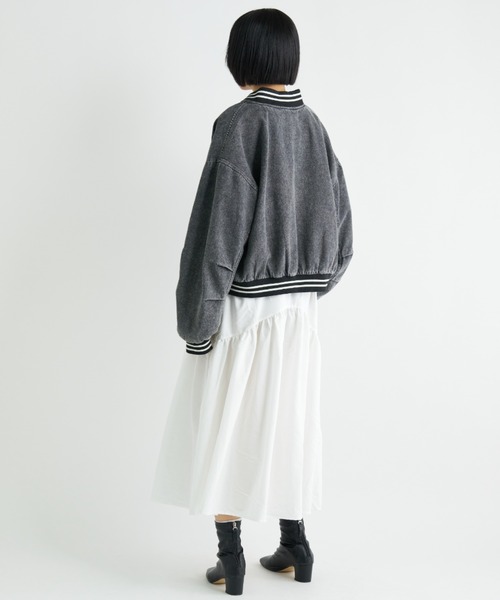 A.D.C.L.（エーディーシーエル）の「ストライプリブ デニムスタジャン（スタジャン・レディース・ブルー/ブラック・L/M）」の22枚目の写真