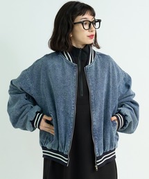 A.D.C.L.（エーディーシーエル）の「ストライプリブ デニムスタジャン（スタジャン）」