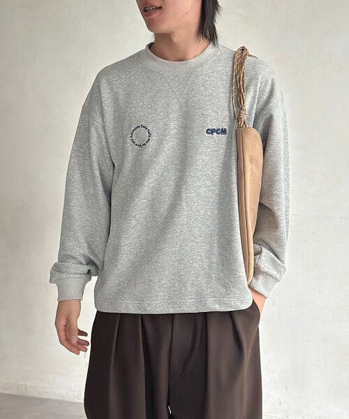 CPCM(シーピーシーエム)の「古着ライク胸刺繍バルーンスウェット(Tシャツ/カットソー・メンズ・レッド/ネイビー/マスタード/サックスブルー/グレー・FREE)」の9枚目の写真