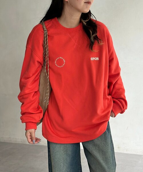 CPCM(シーピーシーエム)の「古着ライク胸刺繍バルーンスウェット(Tシャツ/カットソー・メンズ・レッド/ネイビー/マスタード/サックスブルー/グレー・FREE)」の7枚目の写真