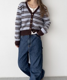 CANAL JEAN | SIGNATURE ボーダーリブニットカーディガン(カーディガン/ボレロ)