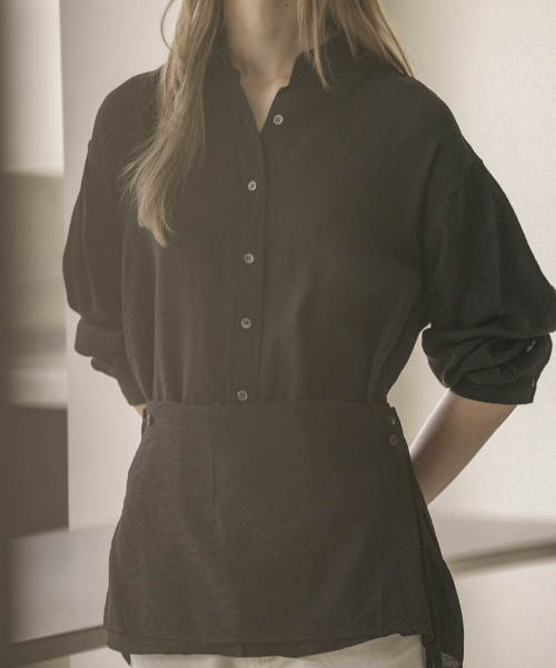 KNOWNBETTER（ノウンベター）の「Waist layered blouse set [KNFW02BL08]_Black（シャツ/ブラウス・レディース・ブラック・FREE）」の3枚目の写真