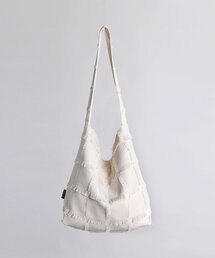 シンプルなショッパーバッグ62エスニックフリンジ - ivory