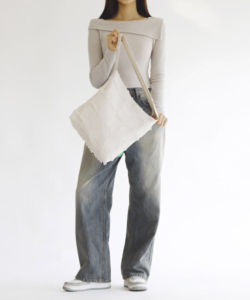 GREEN STUFF(グリーンスタッフ)の「シンプルなショッパーバッグ62エスニックフリンジ - ivory(ショルダーバッグ・レディース・その他・FREE)」の5枚目の写真