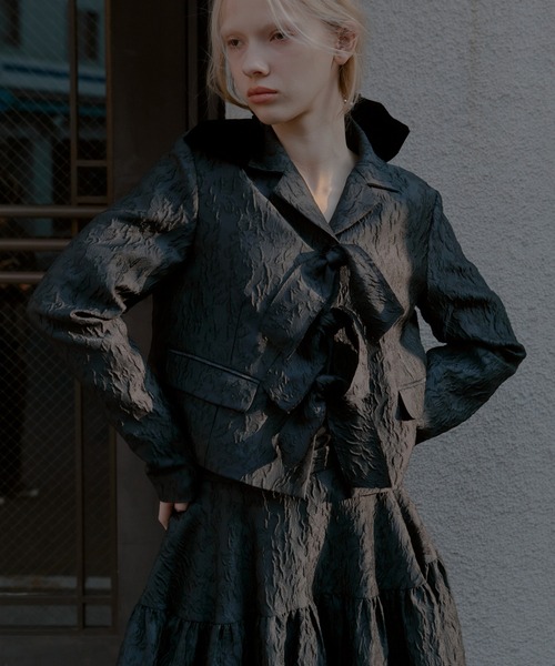 クロップドジャカードジャケット / Cropped Jacquard Jacket