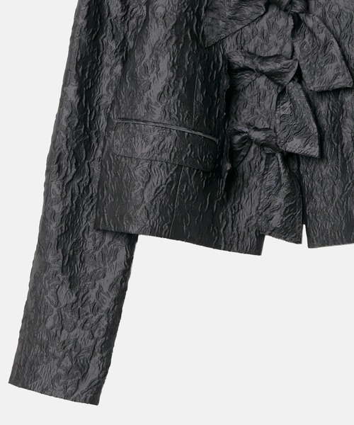 LE CIEL BLEU(ルシェルブルー)の「クロップドジャカードジャケット / Cropped Jacquard Jacket(テーラードジャケット・レディース・ライトグレー/ブラック・38/36)」の13枚目の写真