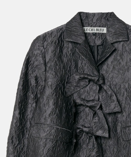 LE CIEL BLEU(ルシェルブルー)の「クロップドジャカードジャケット / Cropped Jacquard Jacket(テーラードジャケット・レディース・ライトグレー/ブラック・38/36)」の12枚目の写真