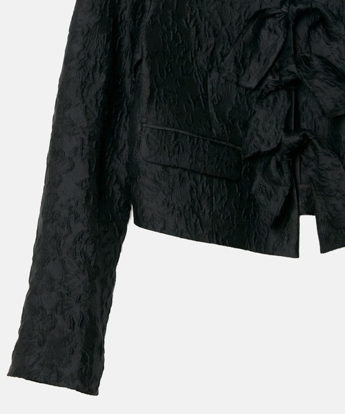 LE CIEL BLEU(ルシェルブルー)の「クロップドジャカードジャケット / Cropped Jacquard Jacket(テーラードジャケット・レディース・ライトグレー/ブラック・38/36)」の11枚目の写真