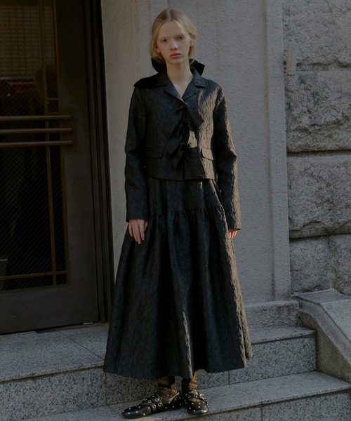 セール】クロップドジャカードジャケット / Cropped Jacquard Jacket